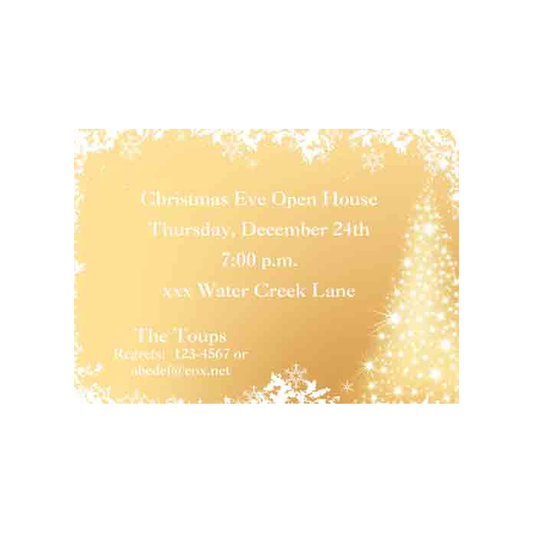 SHIMMER GOLD & WHITE TREE CUSTOM INVITATION