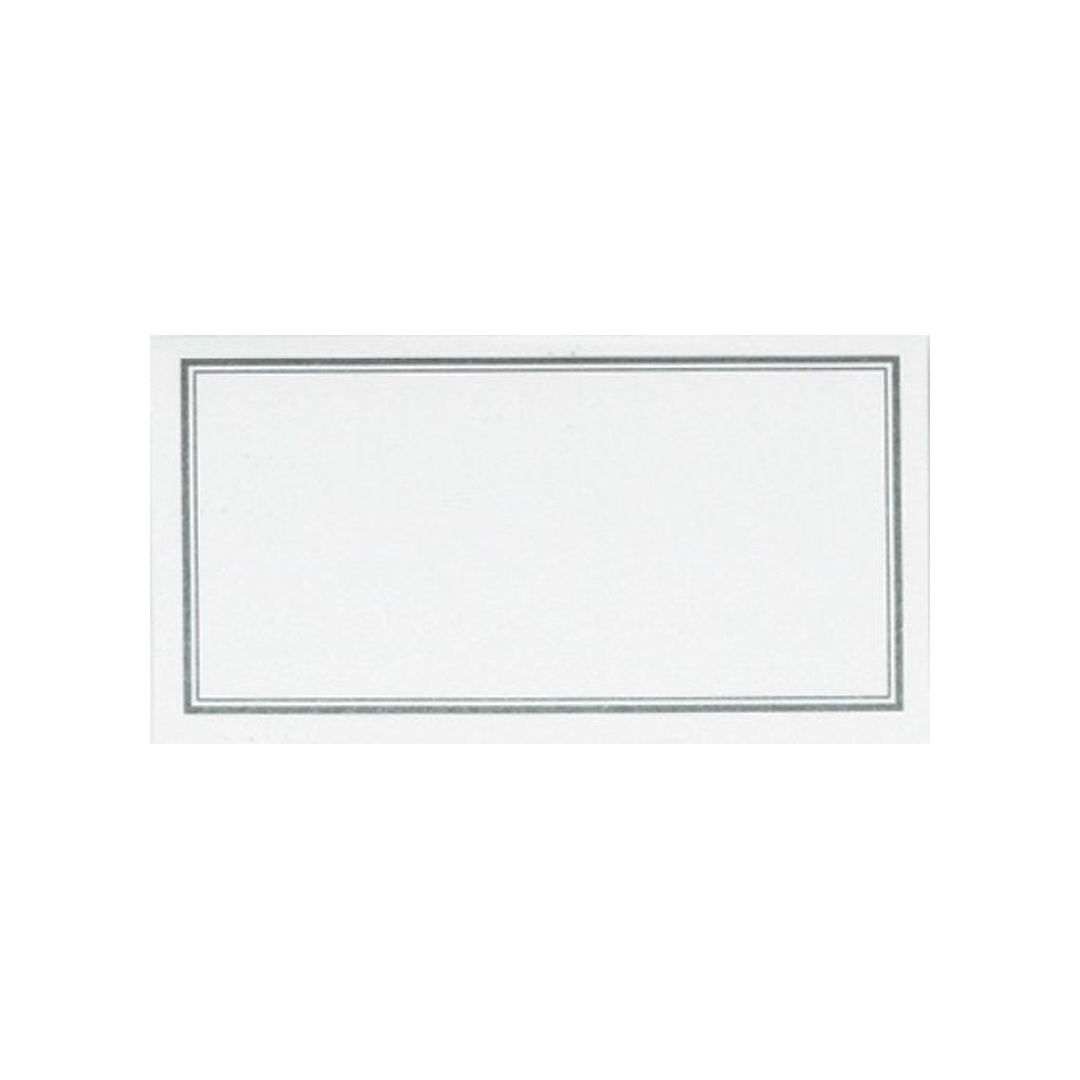SILVER BORDER PLACE CARDS