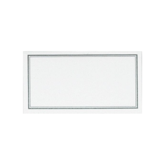 SILVER BORDER PLACE CARDS