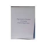 SILVER FOIL MENORAH HANUKKAH BOXED GREETING CARDS