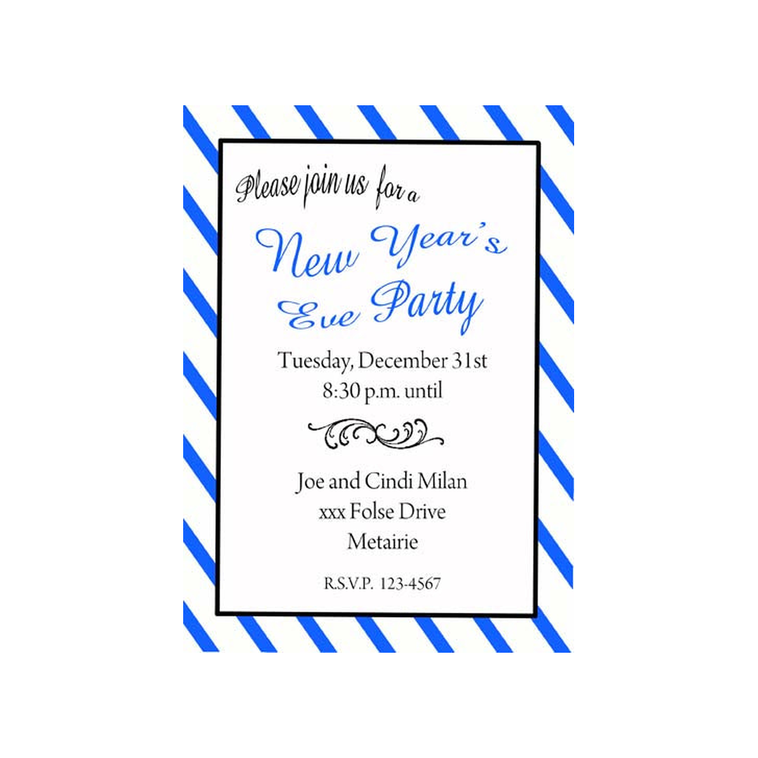 SIMPLE DIAGONAL STRIPES CUSTOM INVITATION