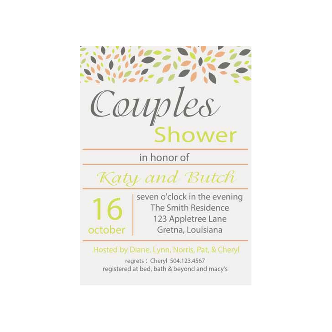 SIMPLE LEAVES CUSTOM INVITATION