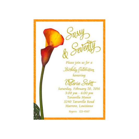 SINGLE LILY CUSTOM INVITATION