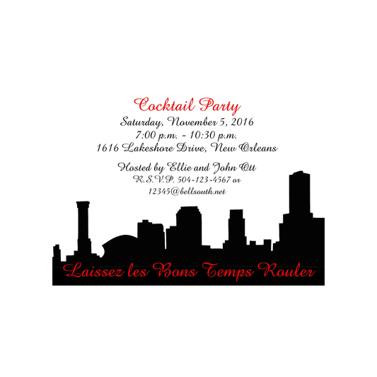 SKYLINE SILHOUETTE CUSTOM INVITATION