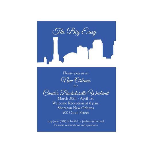 SKYLINE SILHOUETTE CUSTOM INVITATION