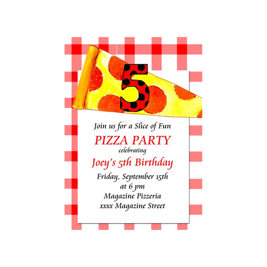 SLICE OF PIZZA CUSTOM INVITATION