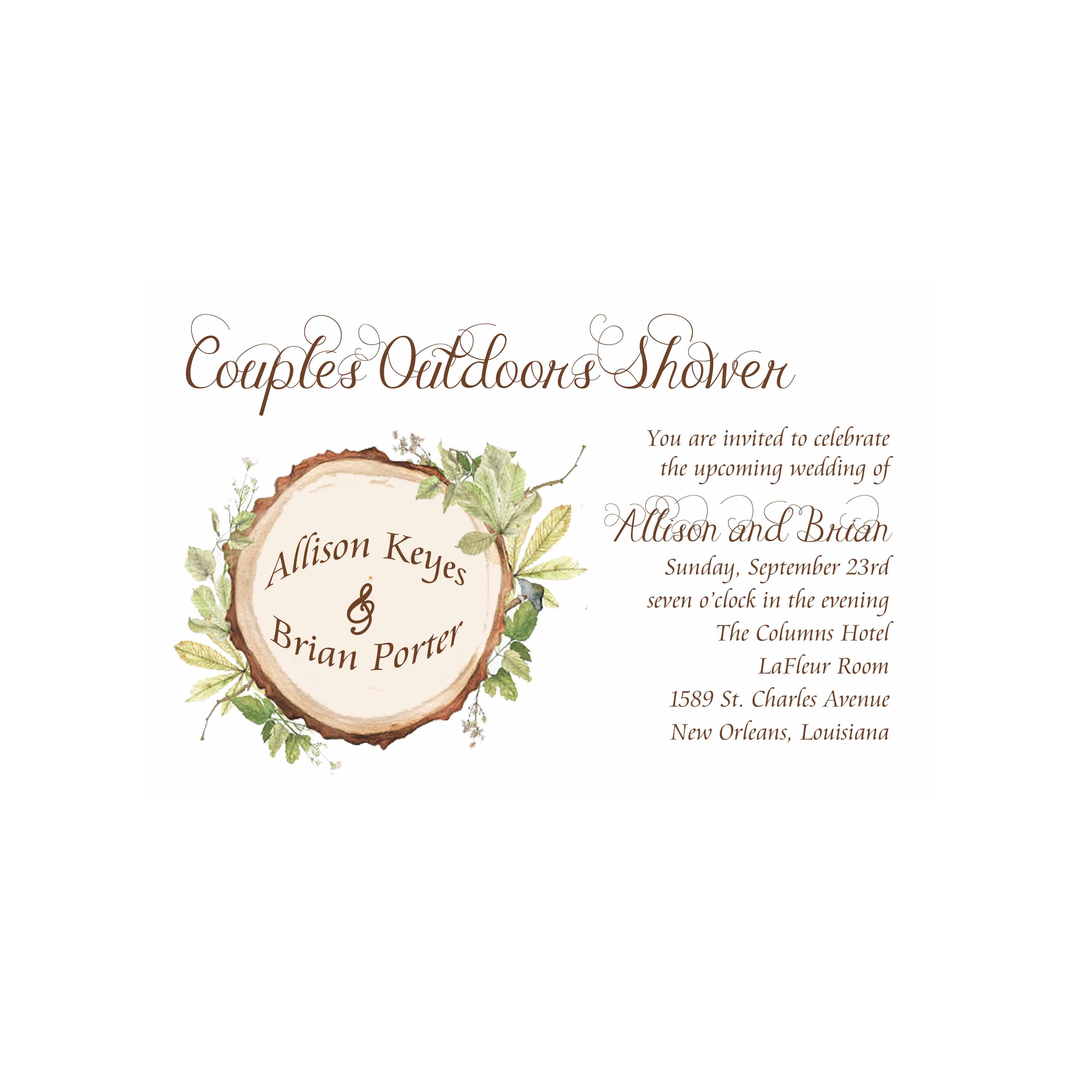 SLICE OF WOOD CUSTOM INVITATION