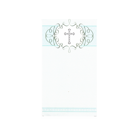 SMALL BLUE CROSS - BLANK INVITATION