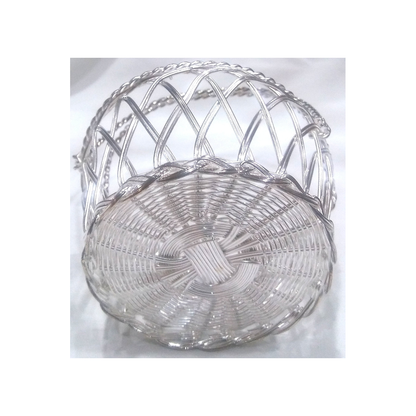 SMALL SILVER PLATED BASKET
