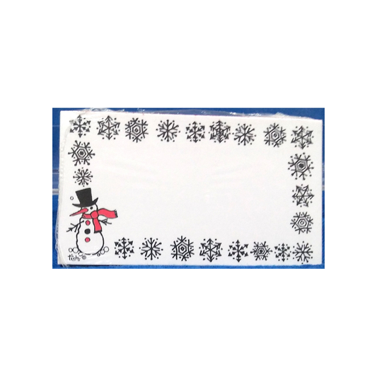 SNOWFLAKES WITH SNOWMAN GIFT ENCLOSURE