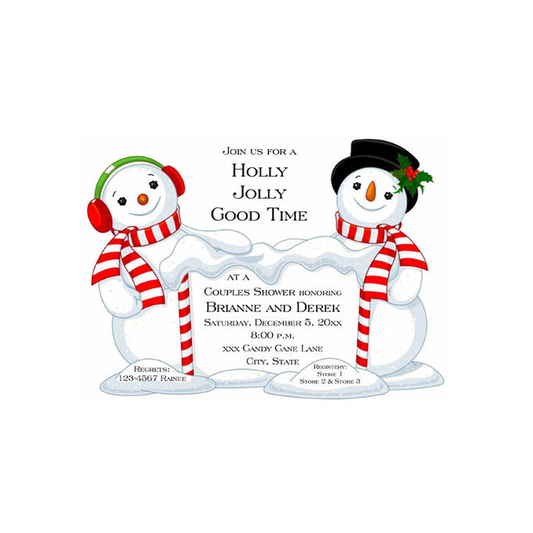 SNOWMAN FAMILY CUSTOM INVITATION