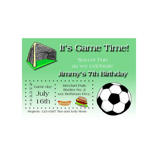 SOCCER BALL CUSTOM INVITATION