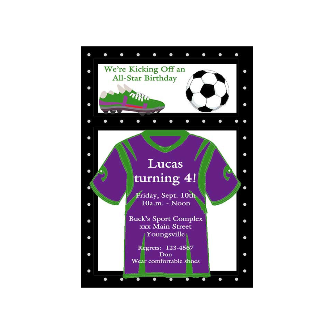 SOCCER LOCKER CUSTOM INVITATION