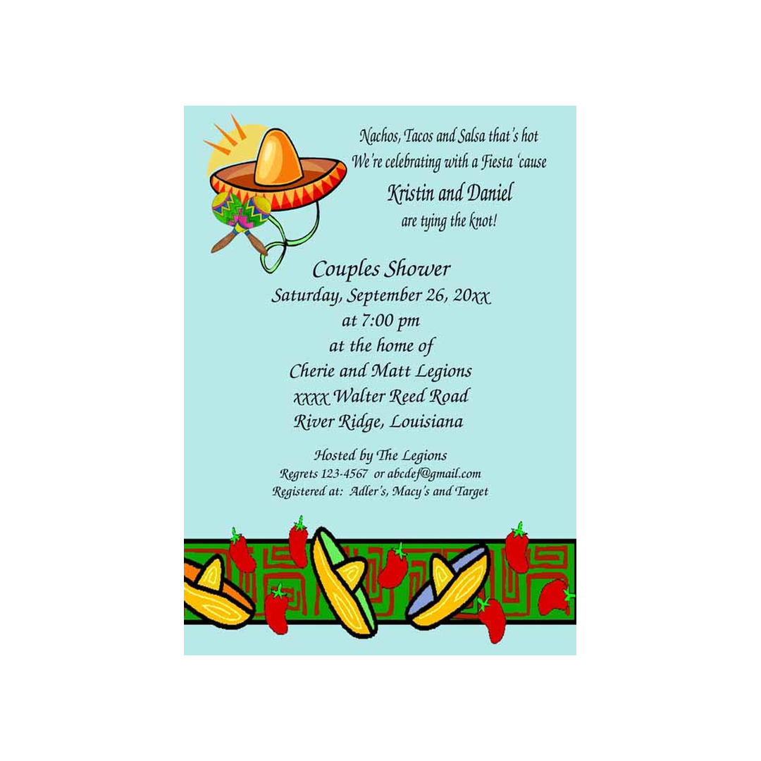 SOMBREO BAND CUSTOM INVITATION