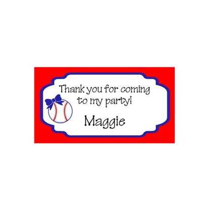 SPORTS BALL AND BOW PERSONALIZED GIFT OR CALLING CARDS