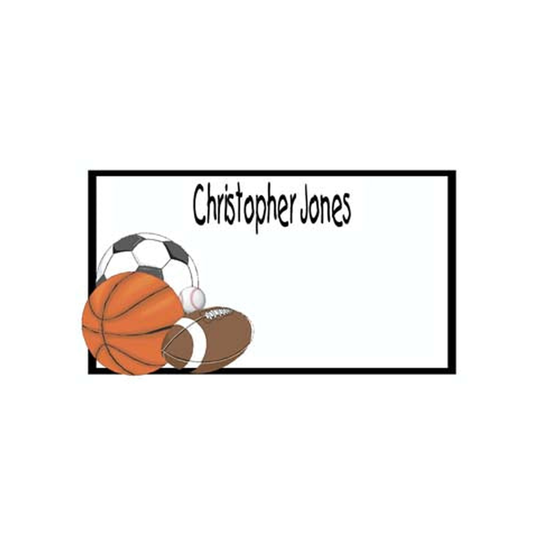 SPORTS BALLS PERSONALIZED GIFT OR CALLING CARDS