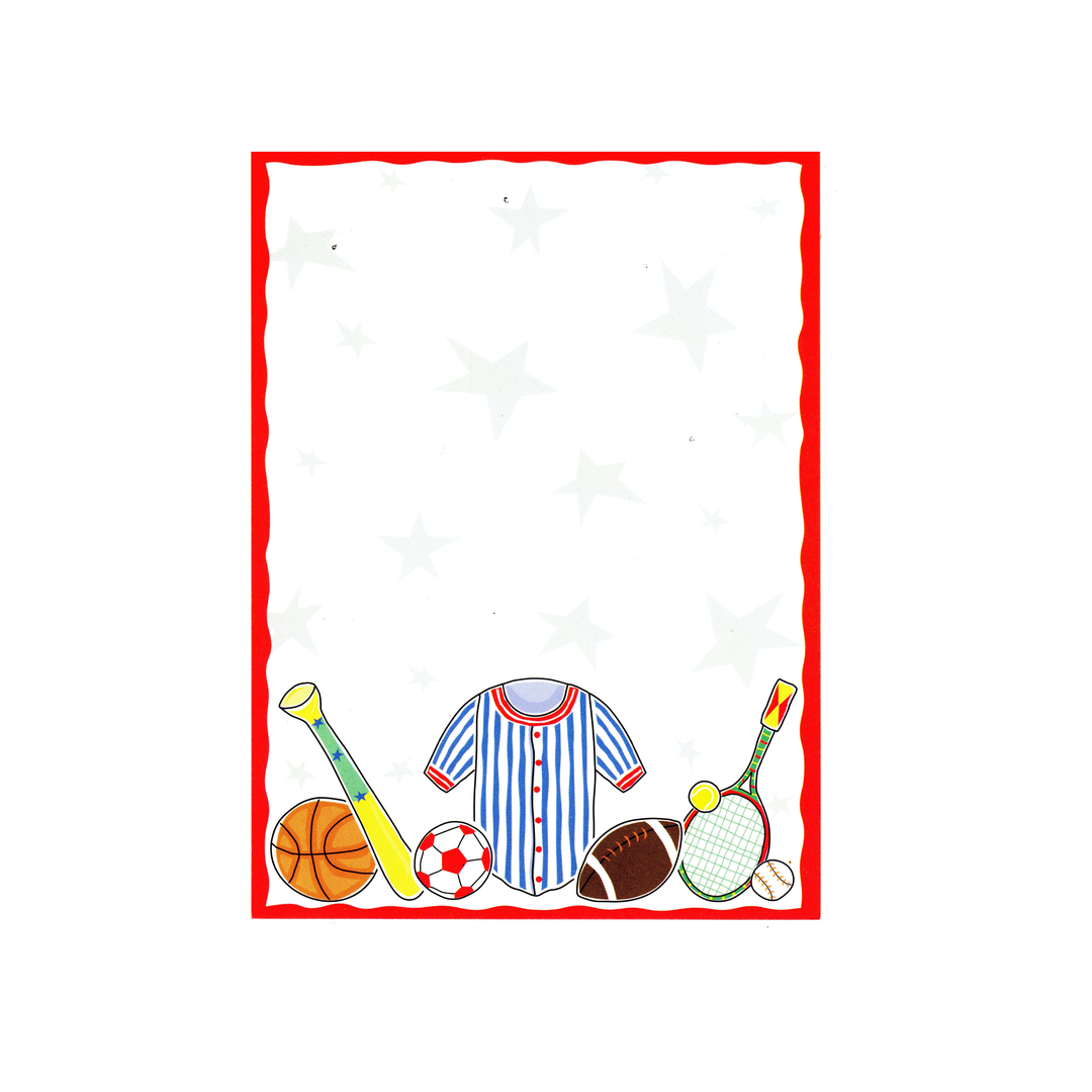 SPORTS GEAR - BLANK STOCK INVITATION