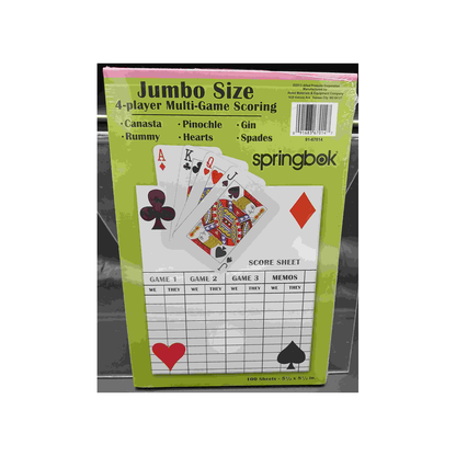 SPRINGBOK FLOWER CART JUMBO BRIDGE SCORE PADS