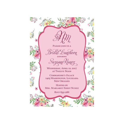 SPRING FLORAL BACKGROUND CUSTOM INVITATION