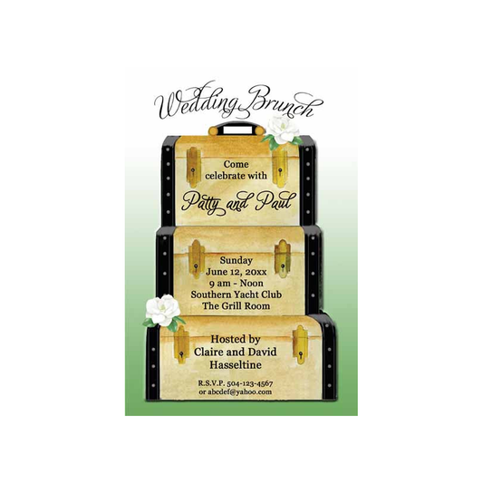STACKED LUGGAGE CUSTOM INVITATION