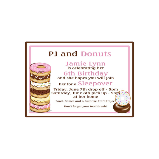 STACK OF DONUTS CUSTOM INVITATION