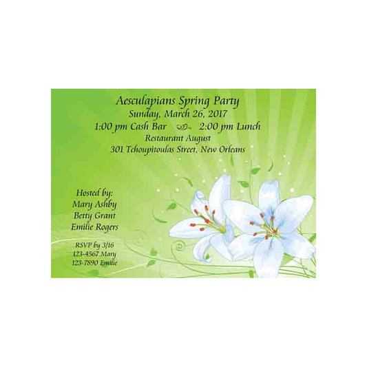 STAR GAZER LILIES CUSTOM INVITATION