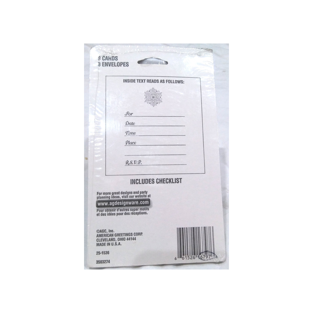 STAR OF DAVID FILL IN INVITATIONS
