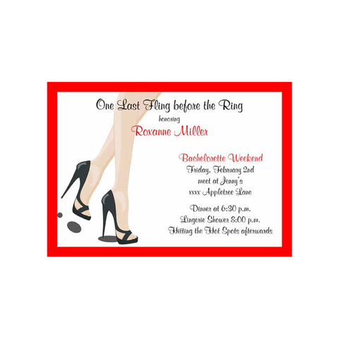 STEPPING OUT CUSTOM INVITATION