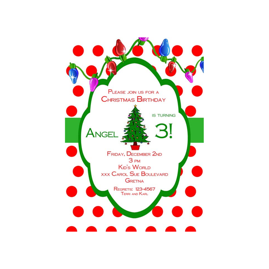 STRING OF LIGHTS CUSTOM INVITATION