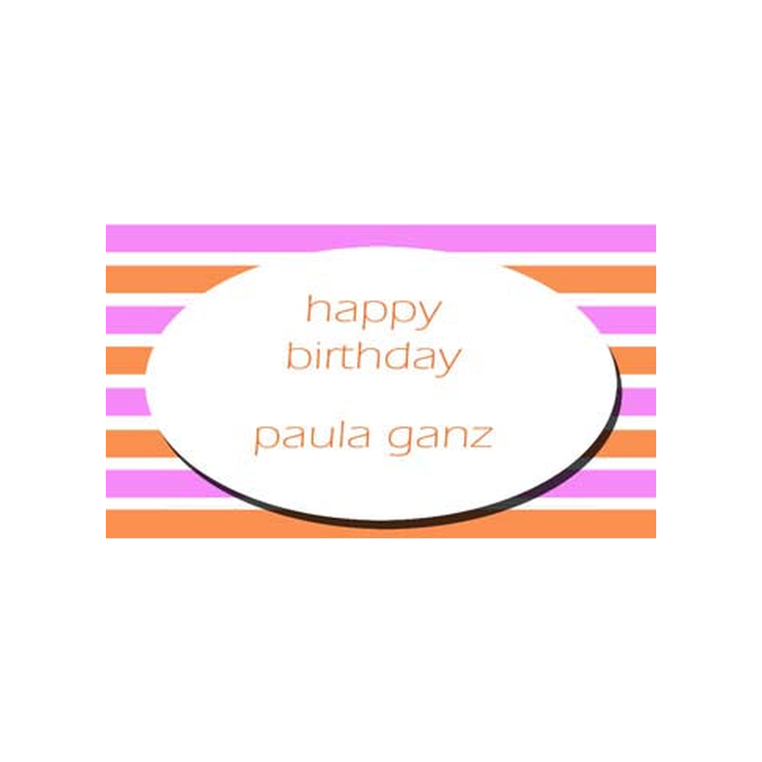 STRIPES AND OVAL FRAME PERSONALIZED GIFT OR CALLING CARDS