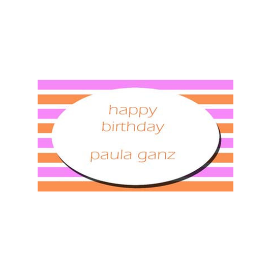 STRIPES AND OVAL FRAME PERSONALIZED GIFT OR CALLING CARDS
