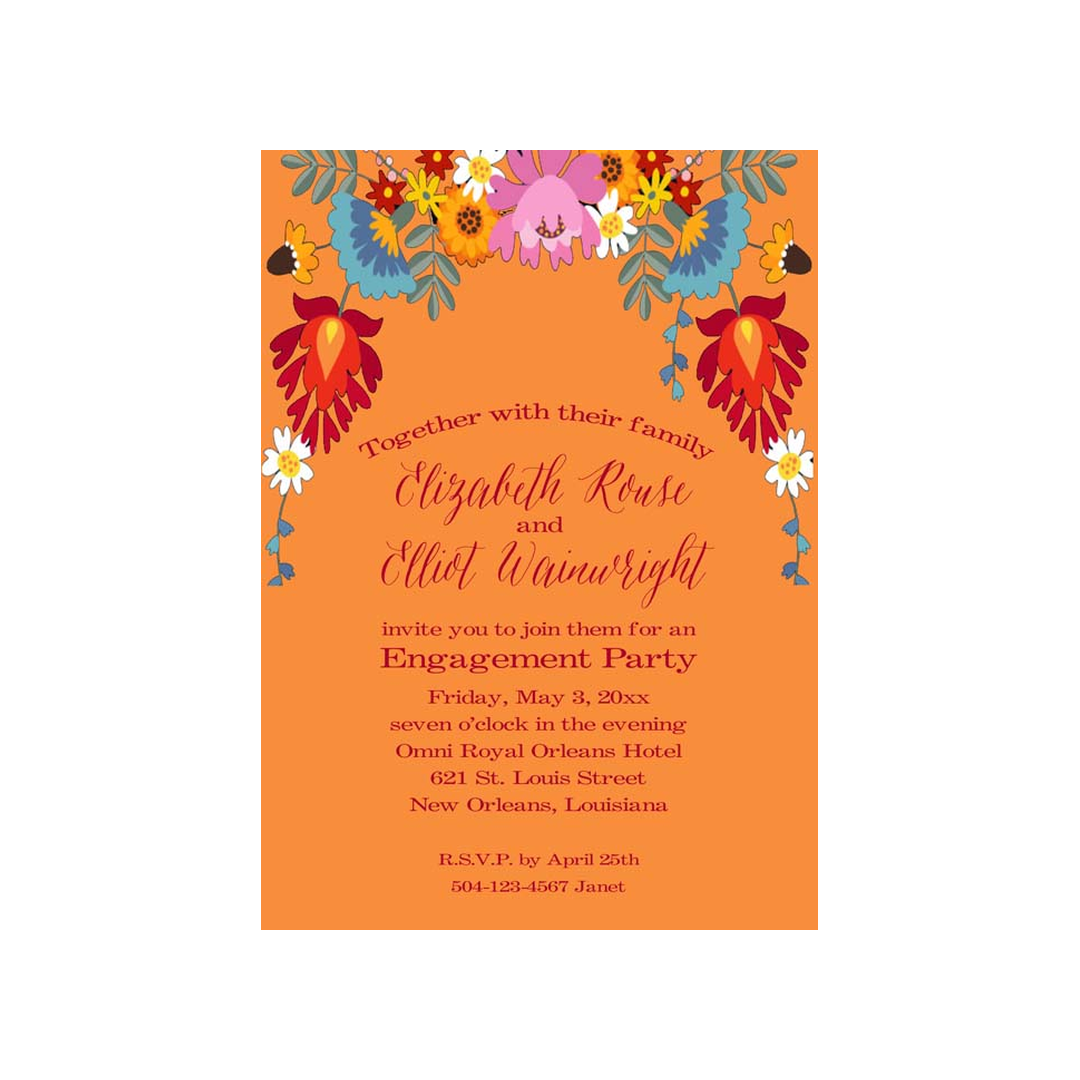 SUMMER FLOWERS CUSTOM INVITATION