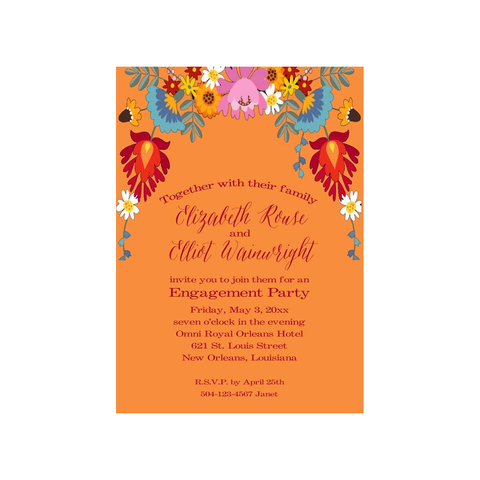 SUMMER FLOWERS CUSTOM INVITATION