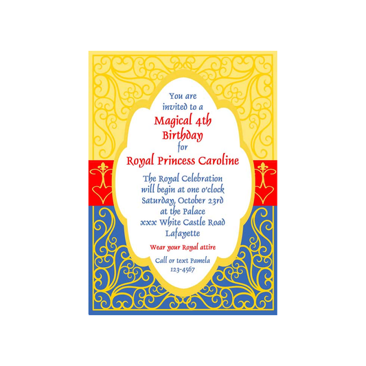 SWIRLING BACKGROUND CUSTOM INVITATION
