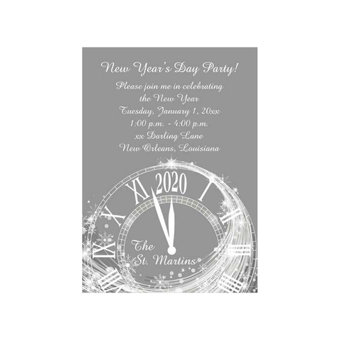 SWIRLING CLOCK CUSTOM INVITATION