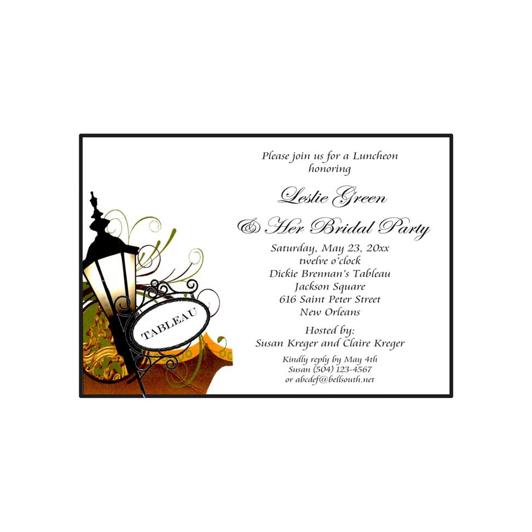 TABLEAU - A DICKIE BRENNAN RESTAURANT CUSTOM INVITATION