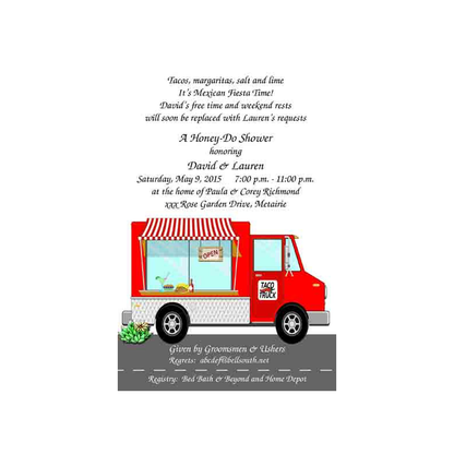 TACO TRUCK CUSTOM INVITATION