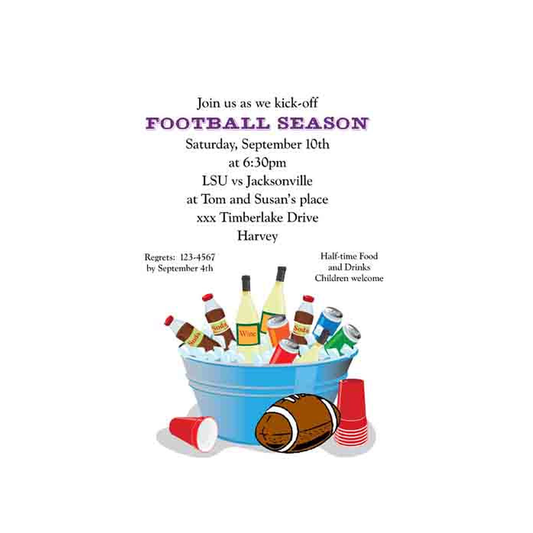 TAILGATING DRINKS CUSTOM INVITATION