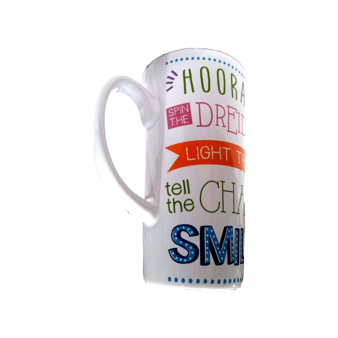 TALL CHANUKAH SAYINGS MUG
