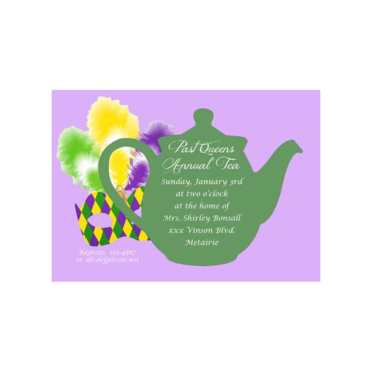 TEAPOT SILHOUETTE CUSTOM INVITATION
