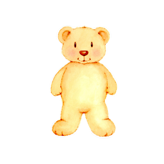 TEDDY BEAR DIE CUT - BLANK STOCK INVITATION