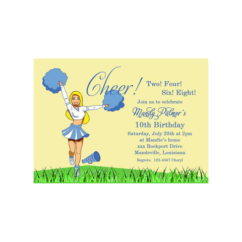 TEEN CHEERLEADER CUSTOM INVITATION