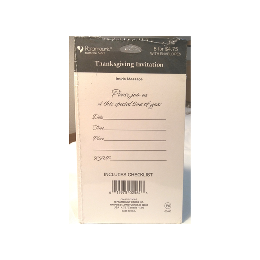 THANKSGIVING FILL IN INVITATION