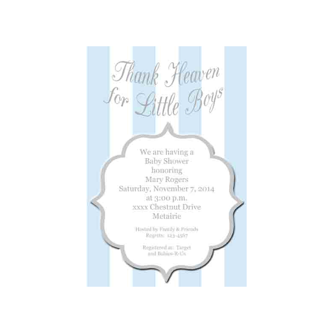 THANK HEAVEN FOR CUSTOM INVITATION