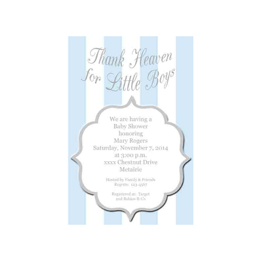 THANK HEAVEN FOR CUSTOM INVITATION