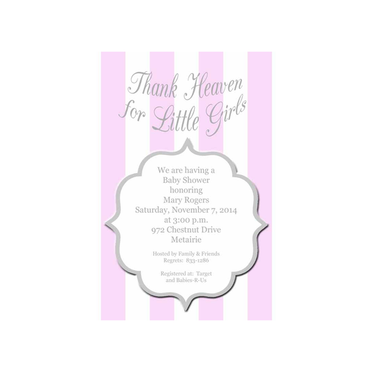 THANK HEAVEN FOR CUSTOM INVITATION