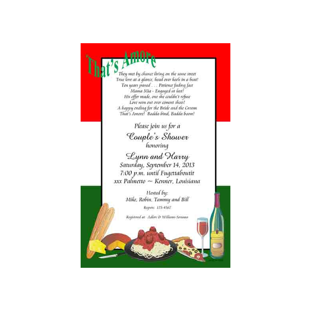 THAT'S AMORE CUSTOM INVITATION