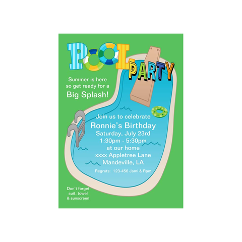 THE POOL CUSTOM INVITATION