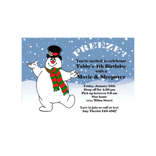 THE SNOWMAN 2 CUSTOM INVITATION