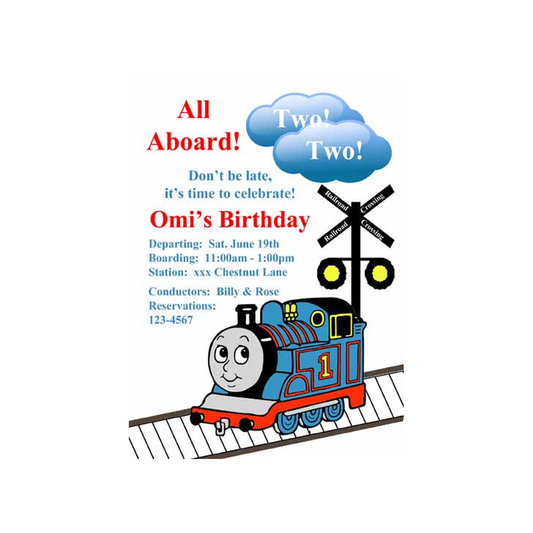 THE TRAIN THOMAS CUSTOM INVITATION